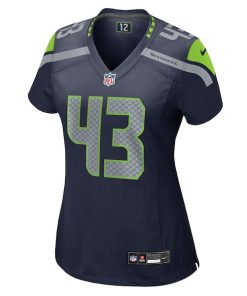 Alternative view of Levi Bell Seattle Seahawks Nike Women's Team Game Jersey - College Navy
