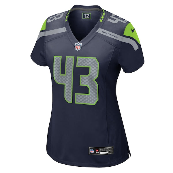 Levi Bell Seattle Seahawks Nike Women's Team Game Jersey - College Navy - Image 2