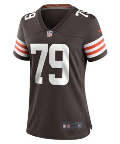 Alternative view of Dawand Jones Cleveland Browns Nike Women's Team Game Jersey -  Brown