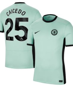 Mois¨¦s Caicedo Chelsea Nike 2023/24 Third Stadium Replica Player Jersey - Mint/Blue/Navy