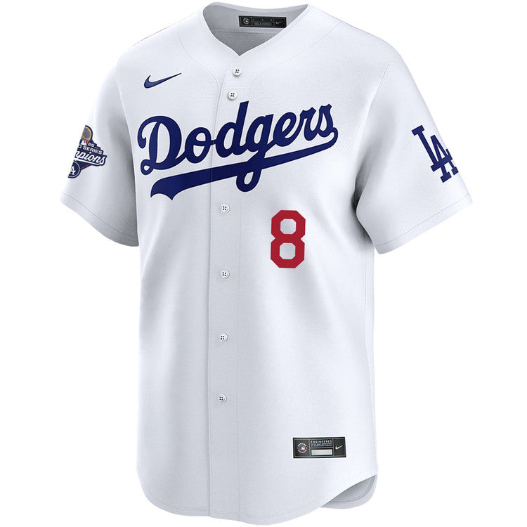 Enrique Hern¨¢ndez Los Angeles Dodgers Nike 2025 World Series Champions Limited Jersey - White - Image 2
