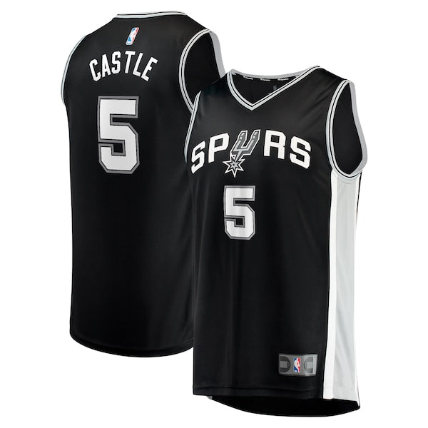 Stephon Castle San Antonio Spurs 2024 NBA Draft Fast Break Player Jersey - Icon Edition - Black