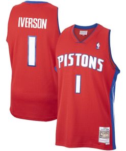 Allen Iverson Detroit Pistons  2008/09 Hardwood Classics Swingman Jersey - Red