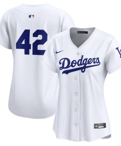 Los Angeles Dodgers Nike Women's 2024 Jackie Robinson Day Home Limited Jersey?¨C White