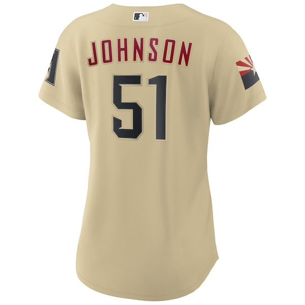 Randy Johnson Arizona Diamondbacks Nike Women's City Connect Replica Player Jersey - Sand - Image 3