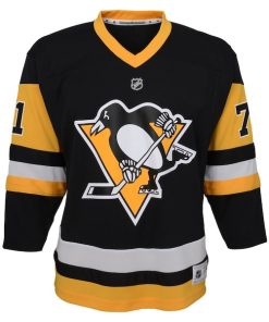 Alternative view of Evgeni Malkin Pittsburgh Penguins Youth Home Replica Player Jersey - Black