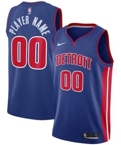 Detroit Pistons Nike Swingman Custom Jersey Blue - Icon Edition