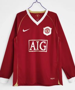 Manchester United Long Sleeve 2006-07 Home Vintage Jersey