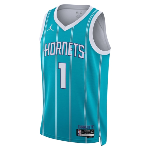 LaMelo Ball Charlotte Hornets Jordan Brand Unisex Swingman Jersey - Icon Edition - Teal/White - Image 3
