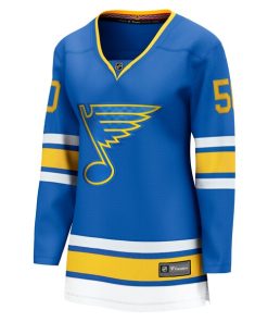 Alternative view of Jordan Binnington St. Louis Blues  Women's Home Breakaway Player Jersey - Blue