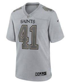 Alternative view of Alvin Kamara New Orleans Saints Nike Atmosphere Fashion Game Jersey - Gray