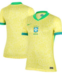 Brazil National Team Nike Women's 2024 Home Stadium Replica Jersey?¨C Yellow