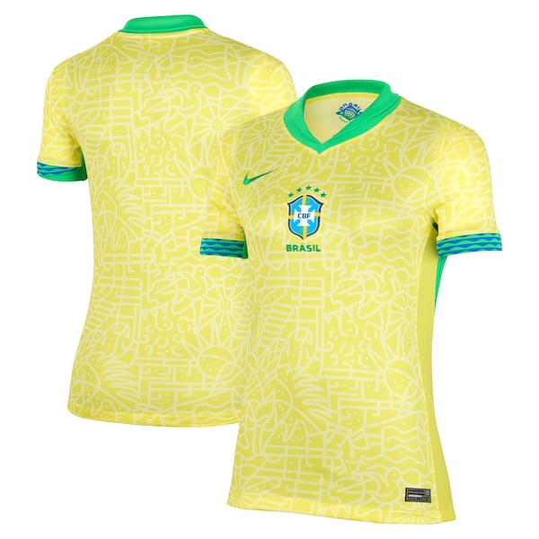 Brazil National Team Nike Women's 2024 Home Stadium Replica Jersey?ยจC Yellow