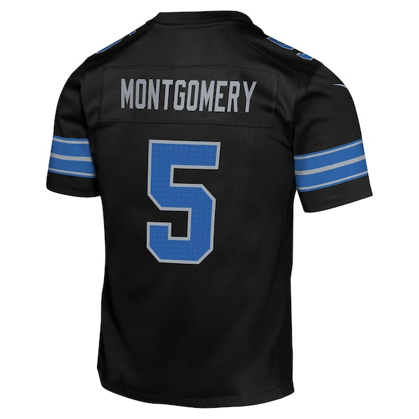 David Montgomery Detroit Lions Nike Youth Alternate Player Game Jersey - Black - Image 3