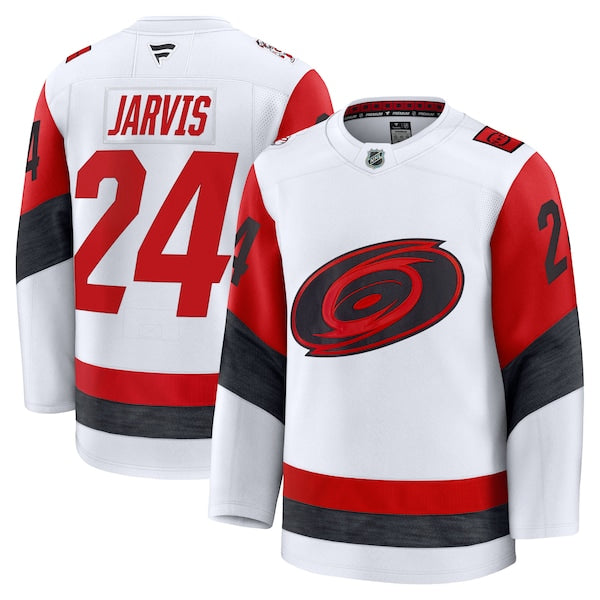 Seth Jarvis Carolina Hurricanes Away Premium Jersey - White