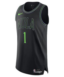 Alternative view of Nike Zion Williamson New Orleans Pelicans  Authentic Jersey - City Edition - Black