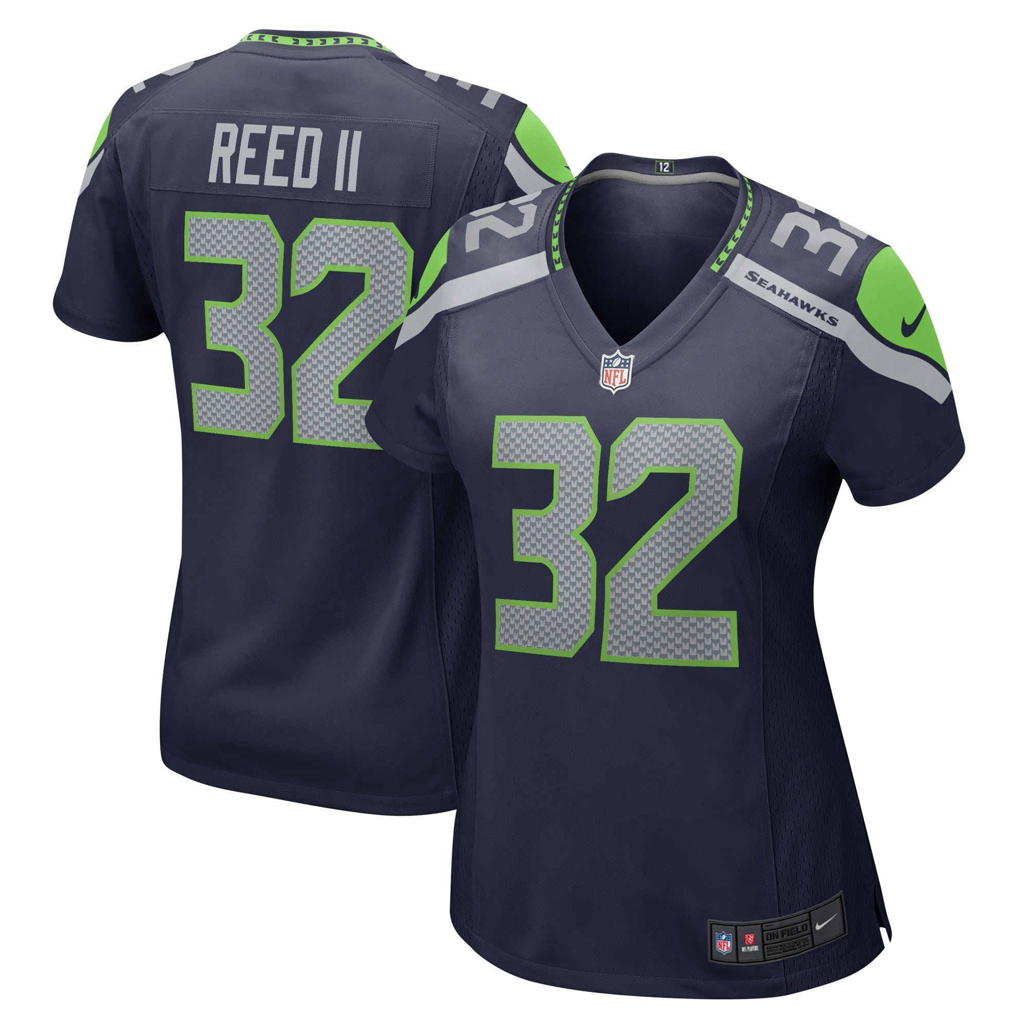 Jerrick Reed II Seattle Seahawks Nike Women's Team Game Jersey - College Navy/Navy - Image 7