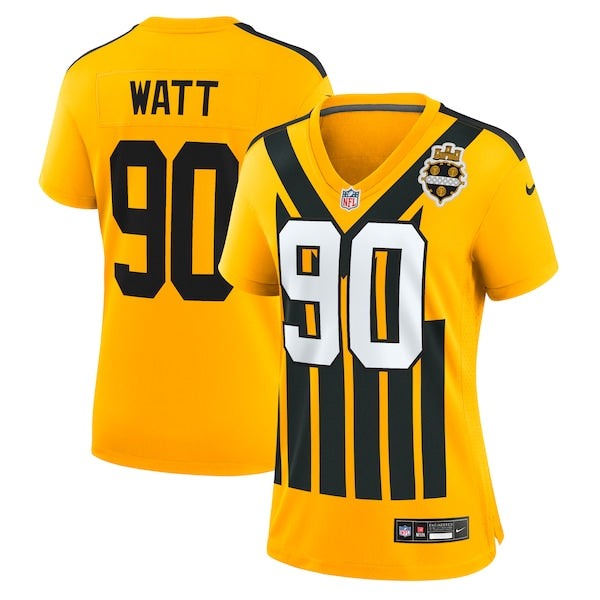 T.J. Watt Pittsburgh Steelers Nike Women's Alternate 1933 Throwback Game Jersey - Gold/Black - Image 2