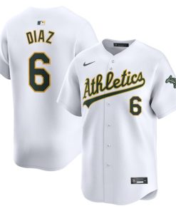 Jordan Diaz Oakland Athletics Nike Home Limited Player Jersey - White