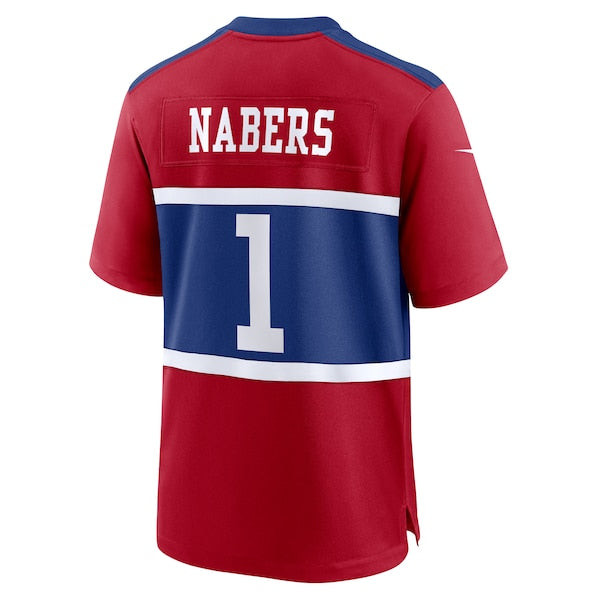 Malik Nabers New York Giants Nike Youth Alternate Player Game Jersey - Century Red - Image 3