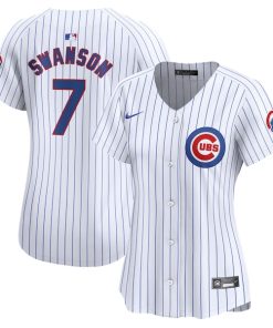 Dansby Swanson Chicago Cubs Nike Women's Home Limited Player Jersey - White
