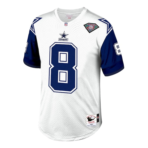 Troy Aikman Dallas Cowboys 1994 Authentic Throwback Retired Player Jersey - White - Image 2