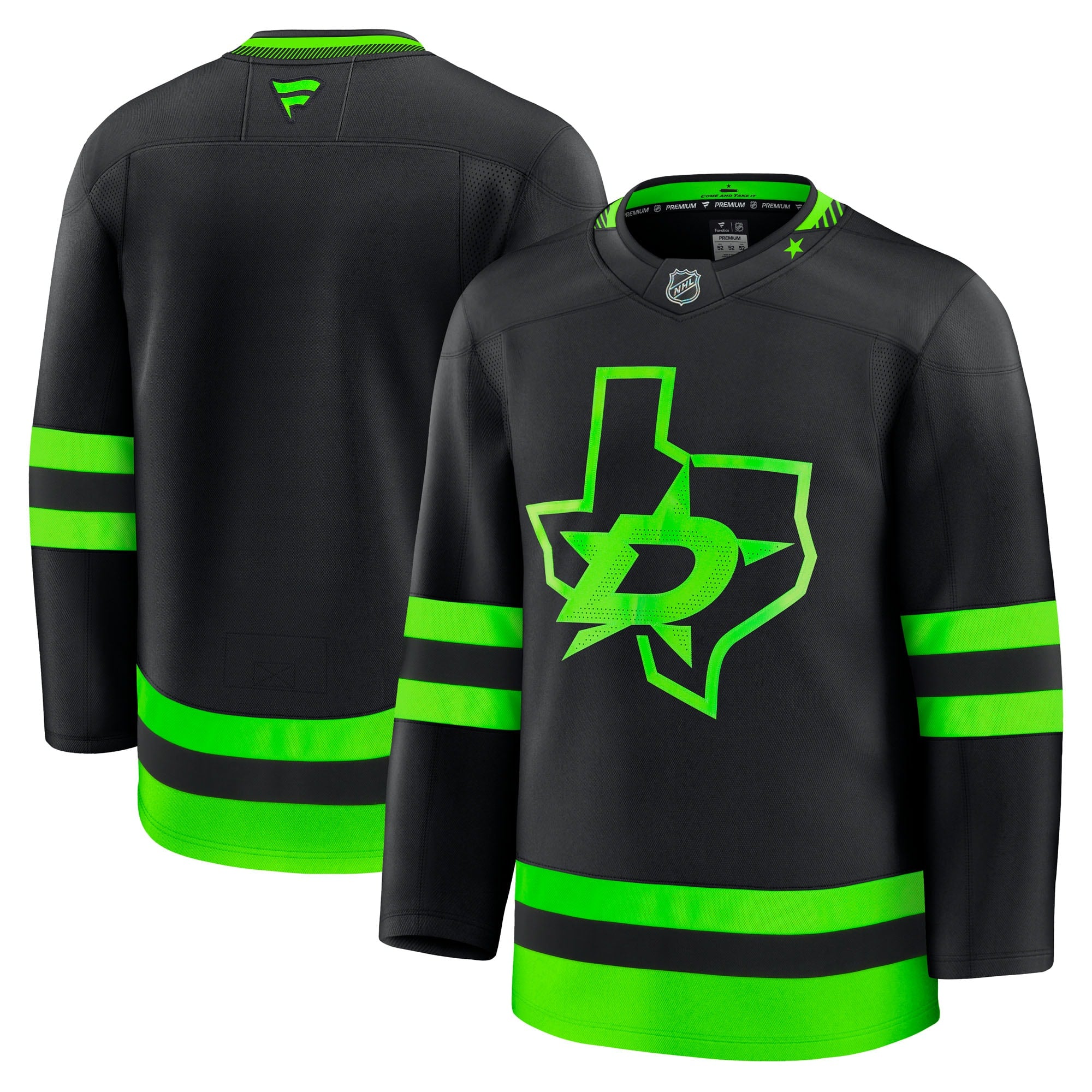 Dallas Stars Home Premium Jersey - Kelly Green/Black/White - Image 9