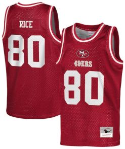 Jerry Rice San Francisco 49ers  Youth Retired Player NFL Basketball Fashion Jersey - Scarlet