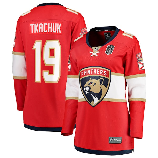 Matthew Tkachuk Florida Panthers Women's 2025 Stanley Cup Final Home Breakaway Player Jersey - Red