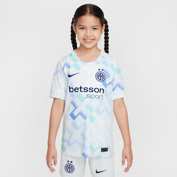 Inter Milan Nike Youth 2025/26 Away Replica Jersey - Aqua/Blue