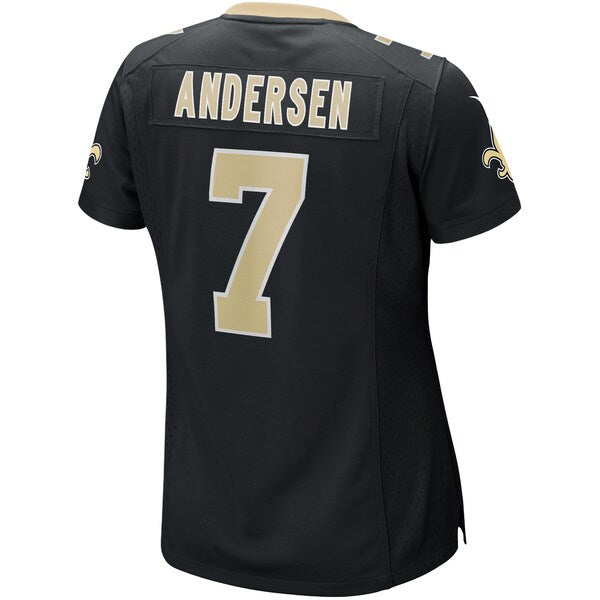 Morten Andersen New Orleans Saints Nike Women's Game Retired Player Jersey - Black - Image 3