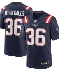 Andres Borregales New England Patriots Nike Team Game Jersey -  Navy