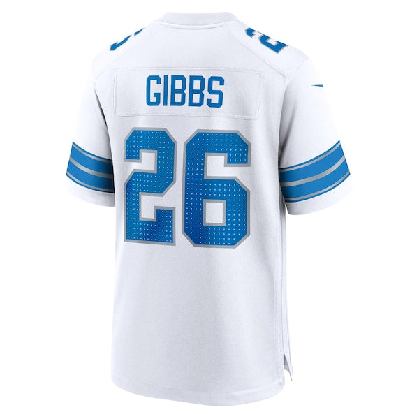 Jahmyr Gibbs Detroit Lions Nike Game Jersey - White - Image 4