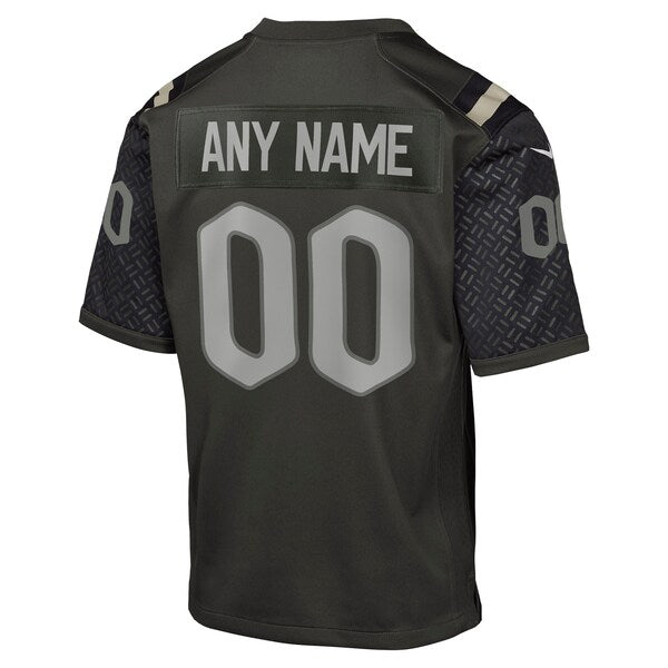 New York Jets Nike Youth 2025 Rivalries Collection Custom Game Jersey - Gotham Green - Image 3