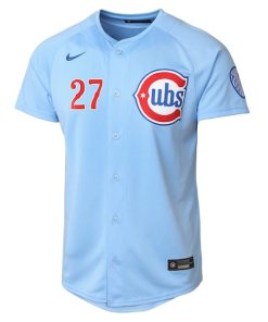 Alternative view of Seiya Suzuki Chicago Cubs Nike Youth 2nd Alternate Limited Player Jersey - Light Blue