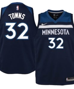 Karl-Anthony Towns Minnesota Timberwolves Nike Youth Swingman Jersey Navy - Icon Edition
