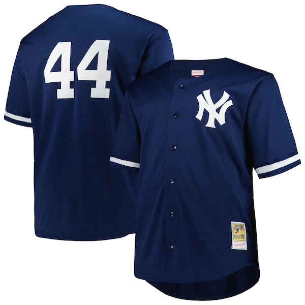Reggie Jackson New York Yankees Big & Tall Cooperstown Collection Mesh Batting Practice Jersey - Navy