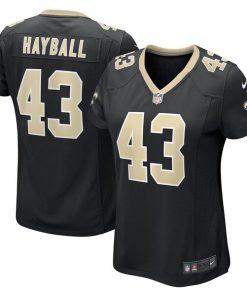 Alternative view of Matthew Hayball New Orleans Saints Nike Women's  Game Jersey -  Black