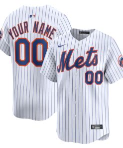 New York Mets Nike Home Limited Custom Jersey - White