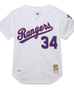 Alternative view of Nolan Ryan Texas Rangers 1993 Cooperstown Collection Authentic Jersey - White