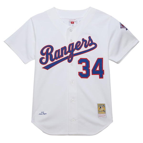 Nolan Ryan Texas Rangers 1993 Cooperstown Collection Authentic Jersey - White - Image 2