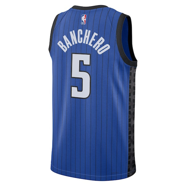Paolo Banchero Orlando Magic Jordan Brand Unisex Swingman Jersey - Statement Edition - Blue - Image 3