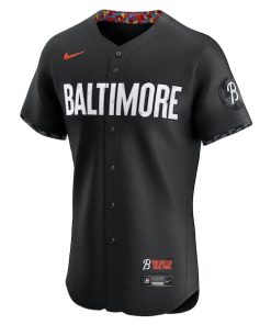Alternative view of Baltimore Orioles Nike City Connect  Elite Jersey - Black