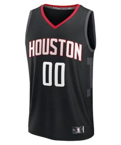 Alternative view of Houston Rockets  Youth Fast Break Custom Jersey - Statement Edition - Black