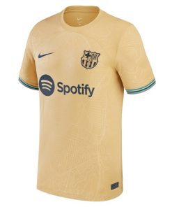 Alternative view of Gerard Pique Barcelona Nike Youth 2022/23 Away Replica Player Jersey - Gold