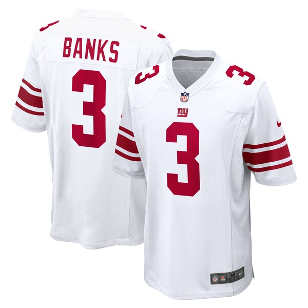 Deonte Banks New York Giants Nike Game Jersey - White/Royal - Image 2
