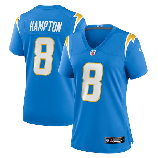 Omarion Hampton Los Angeles Chargers Nike Women's Team Game Jersey - Powder Blue