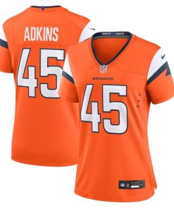 Nate Adkins Denver Broncos Nike Women's Team Game Jersey -  Orange