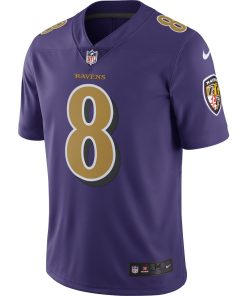 Alternative view of Lamar Jackson Baltimore Ravens Nike Color Rush Limited Player Jersey - Purple