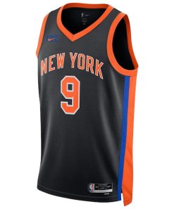 Alternative view of RJ Barrett New York Knicks Nike Unisex 2022/23 Swingman Jersey - City Edition - Black